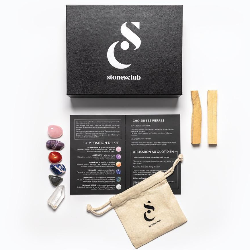 Coffret initiation lithotherapie - 6 pierres incontournables