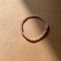 Bracelet facettes Quartz rose - apaisement, réconfort, ouverture du coeur