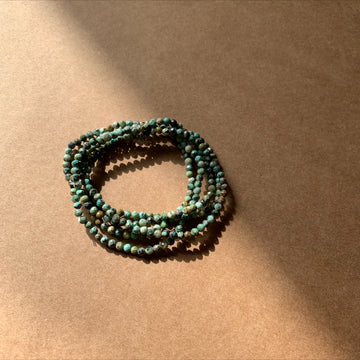 Bracelet facettes Turquoise - intuition, protection, apaisement